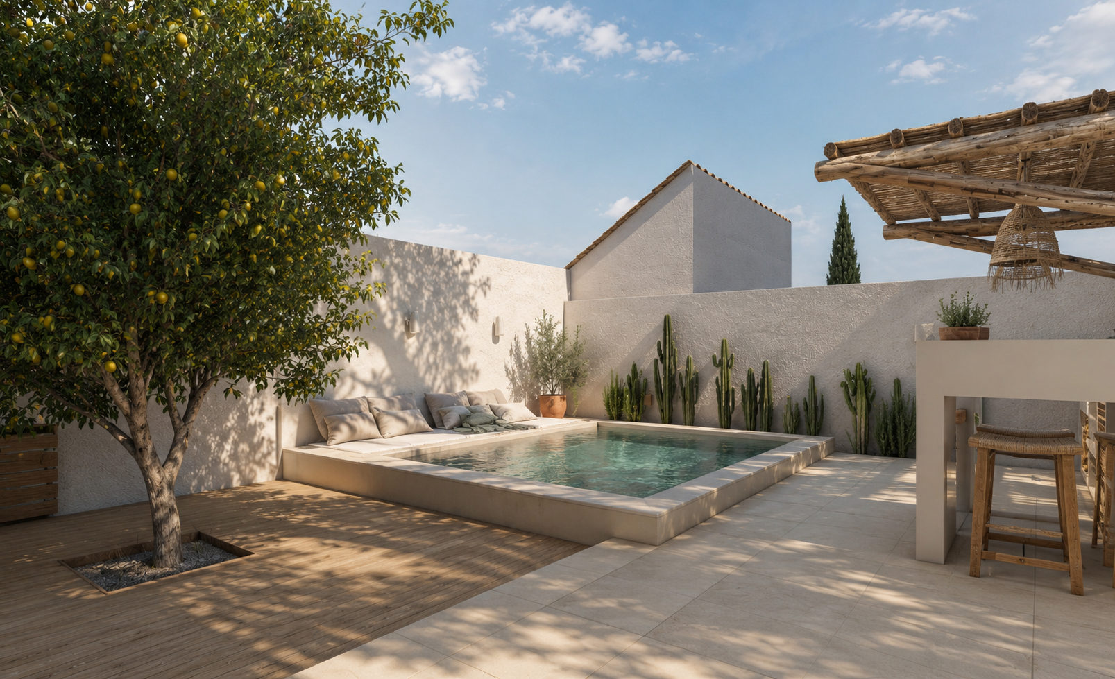 Reforma de terraza y nueva piscina en Málaga